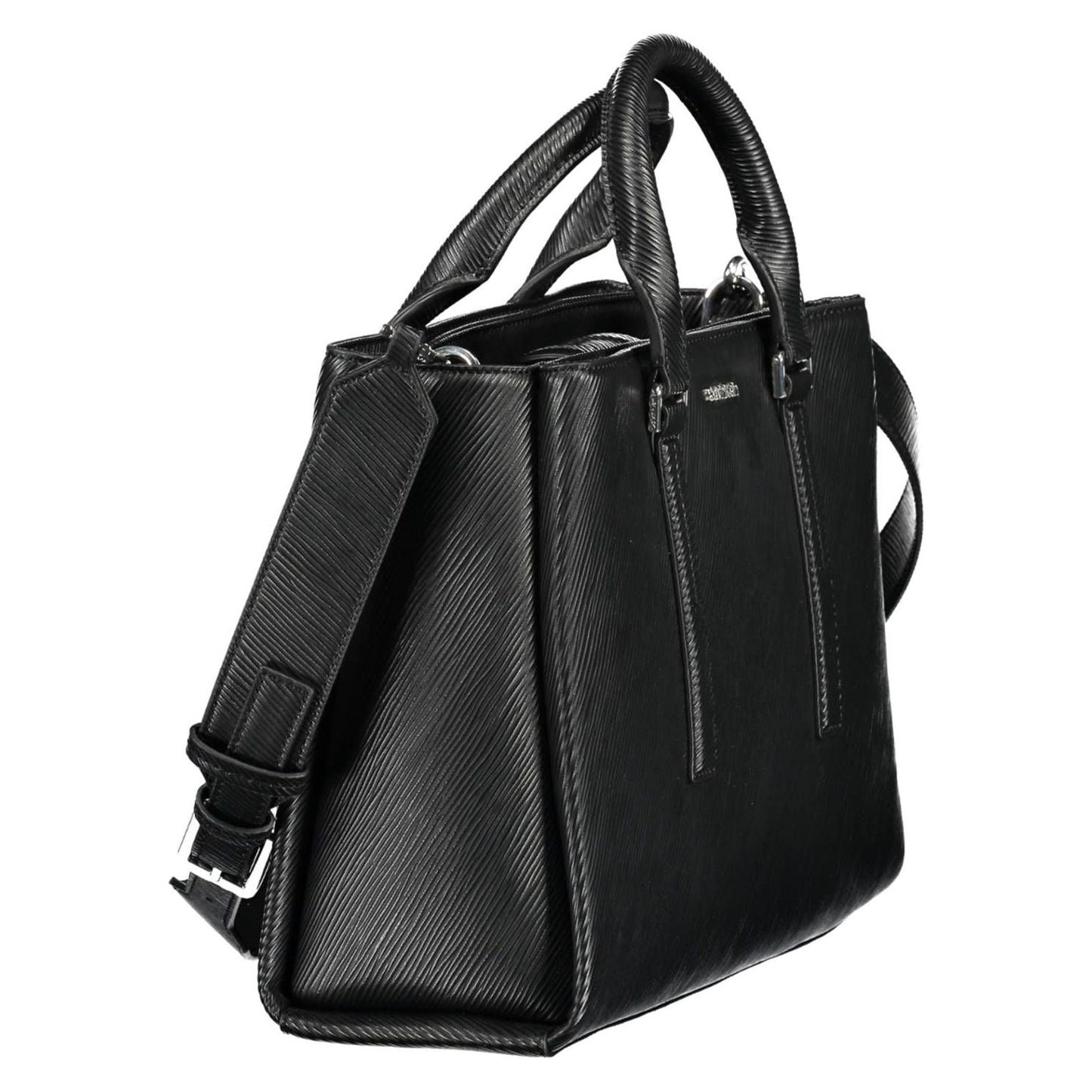 Calvin Klein Elegant Black Contrasting Details Handbag Calvin Klein