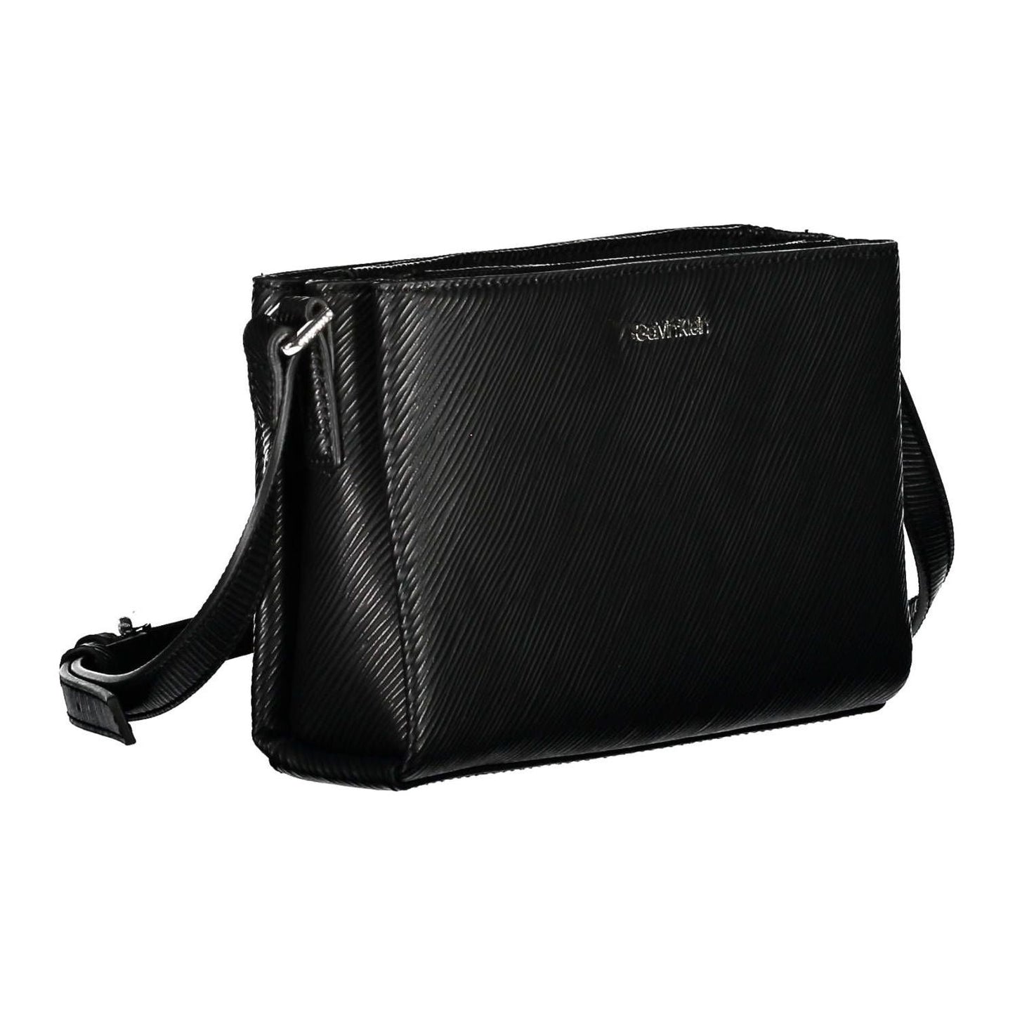 Calvin Klein Eco-Chic Black Shoulder Bag with Contrasting Details Calvin Klein