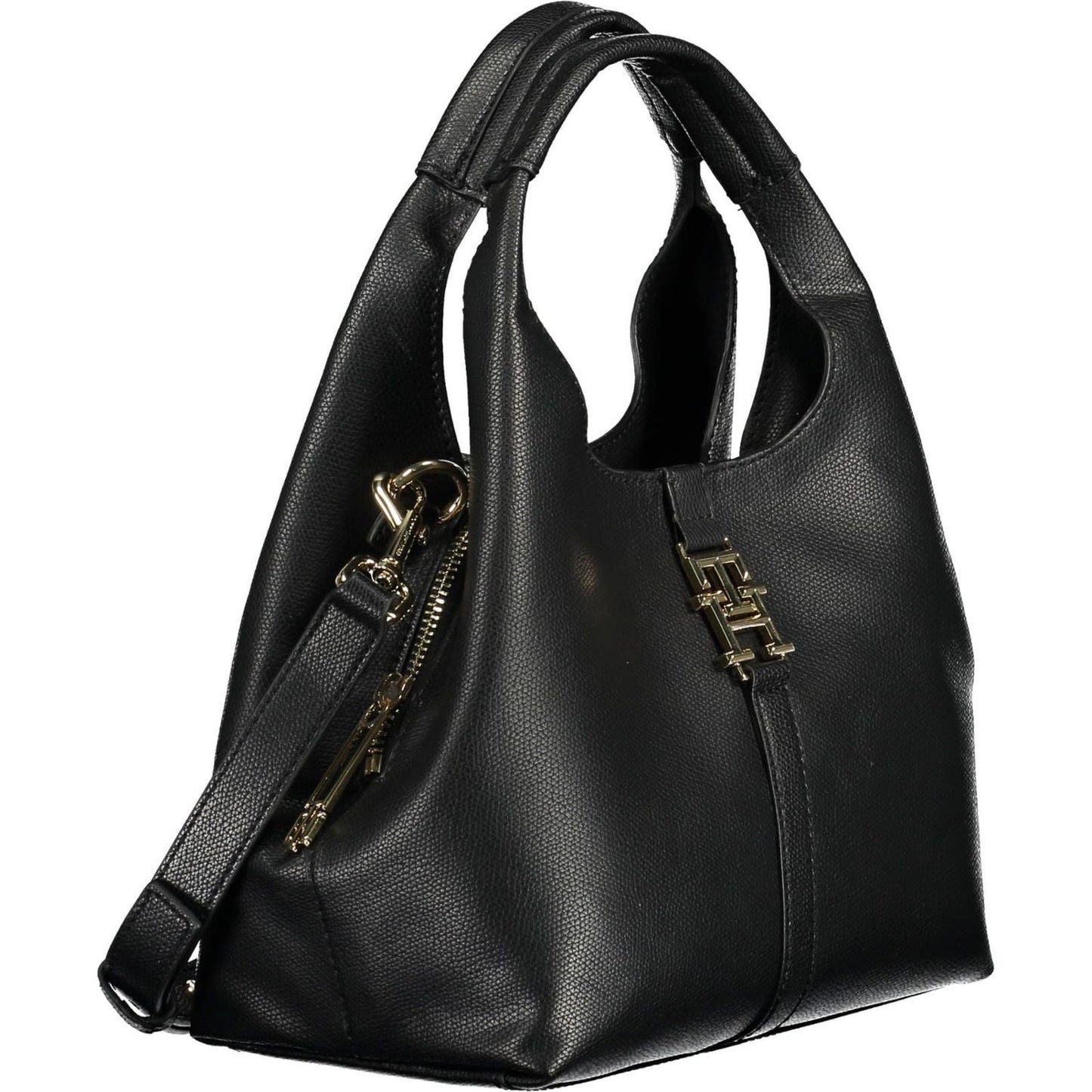 Tommy Hilfiger Elegant Black Shoulder Bag with Contrasting Details Tommy Hilfiger