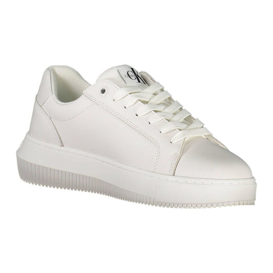 Calvin Klein Eco-Conscious White Sneakers with Logo Detail Calvin Klein