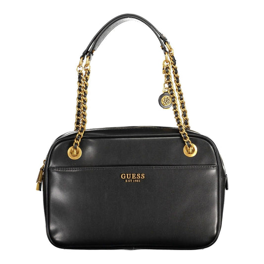 Guess Jeans Elegant Black Chain Shoulder Bag Guess Jeans