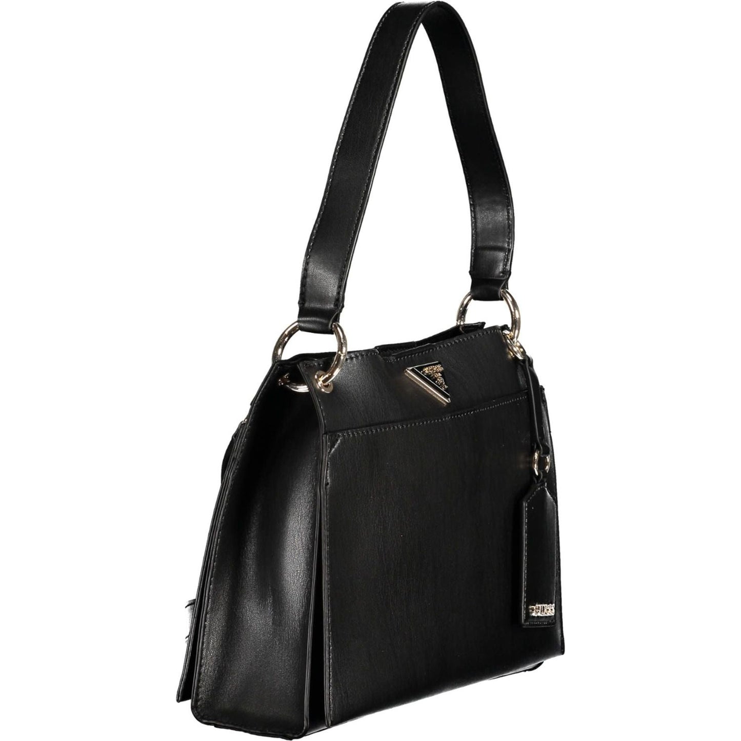 Guess Jeans Chic Black Shoulder Bag with Contrasting Details Guess Jeans