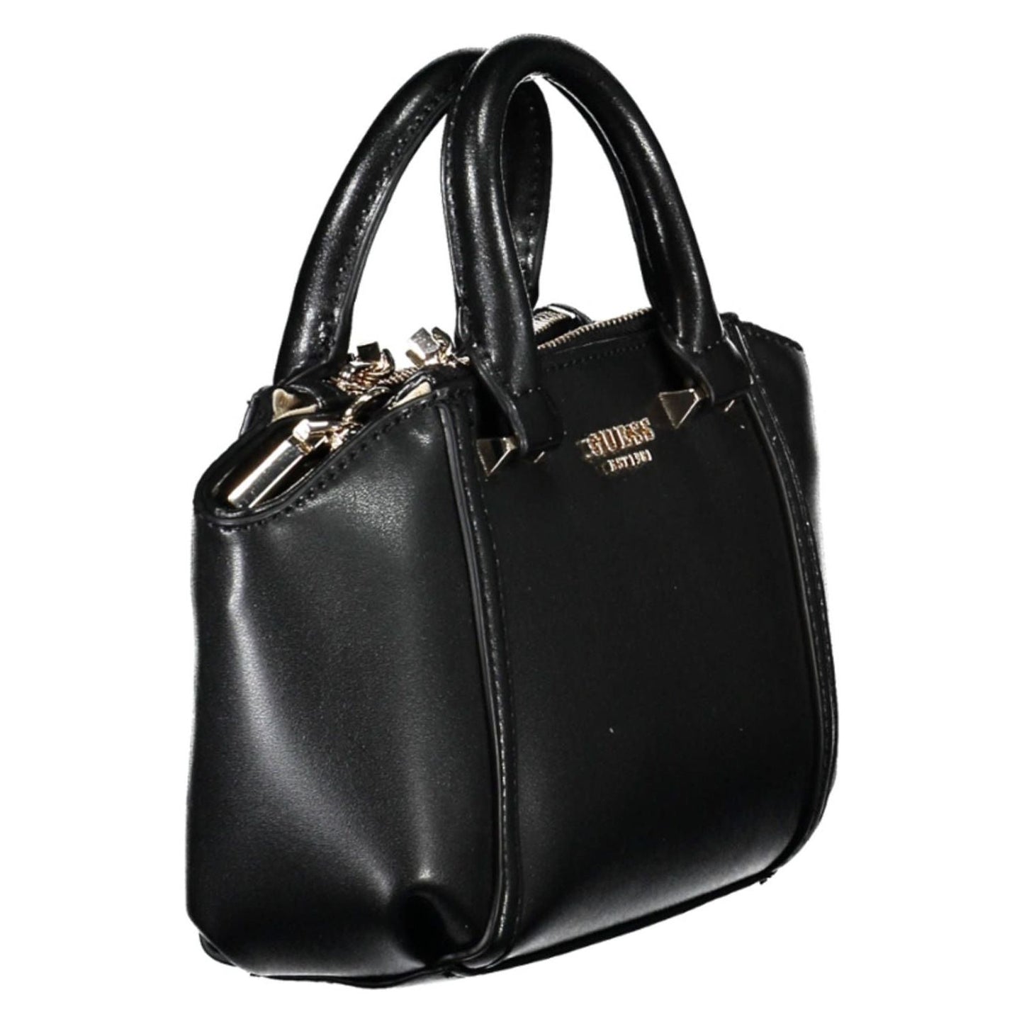 Guess Jeans Chic Black Contrasting Detail Tote Bag Guess Jeans