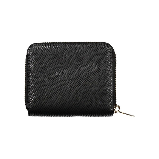 Guess Jeans Sleek Black Polyethylene Zip Wallet Guess Jeans