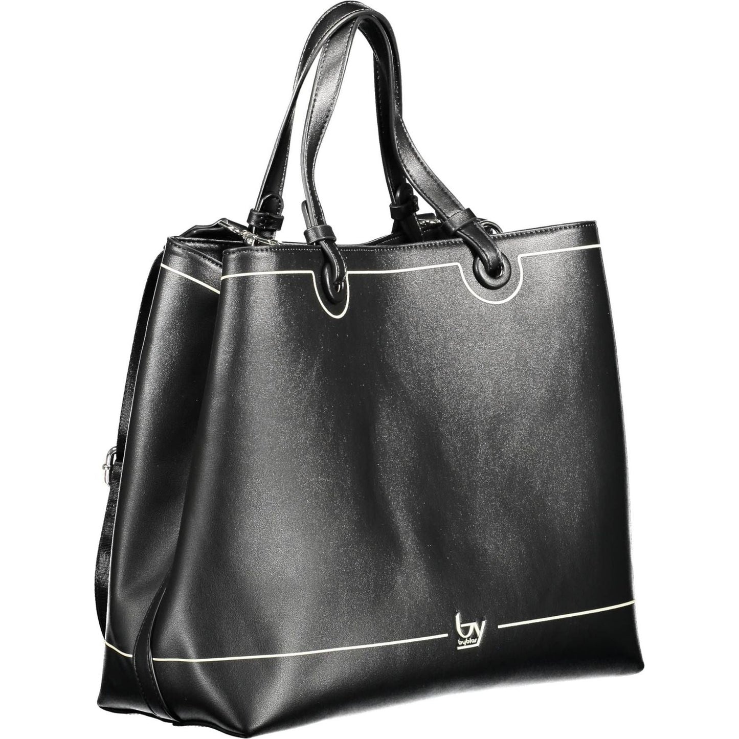 BYBLOS Elegant Black Two-Handled Shoulder Bag BYBLOS