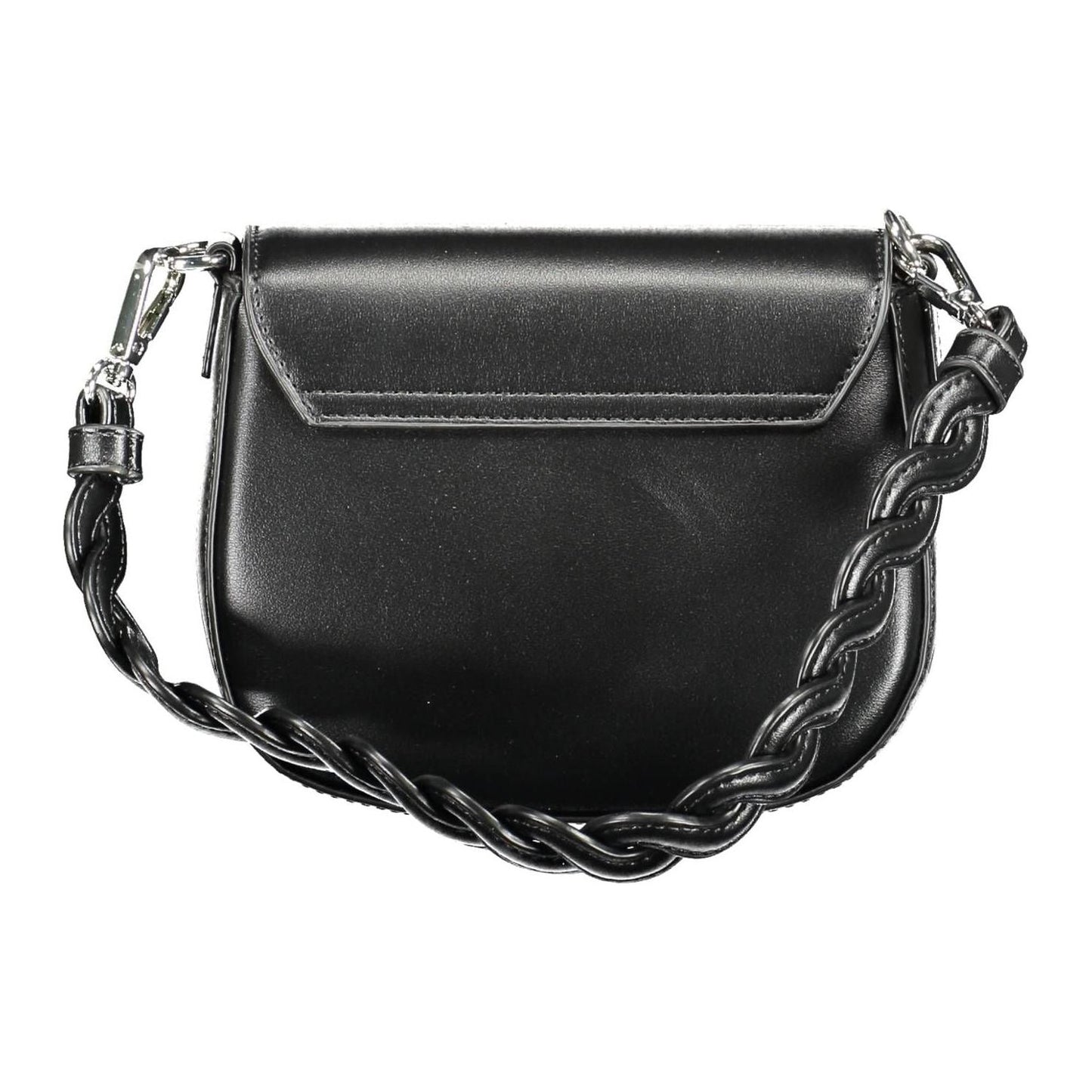 BYBLOS Elegant Contrasting Detail Black Handbag BYBLOS