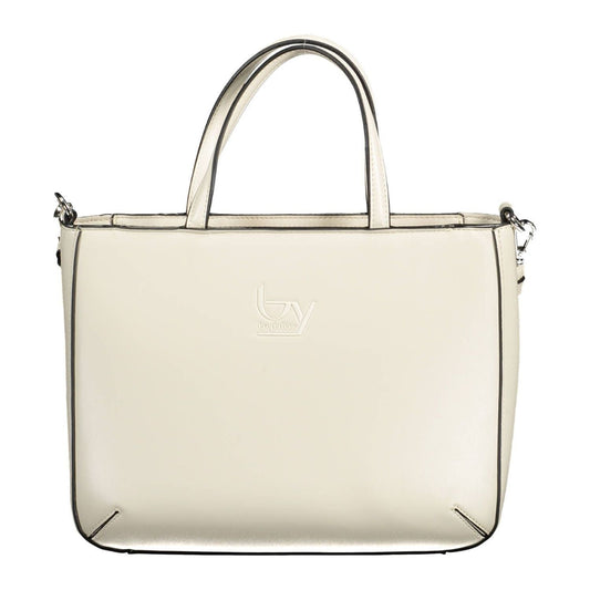 BYBLOS Elegant White Contrast Detail Handbag BYBLOS