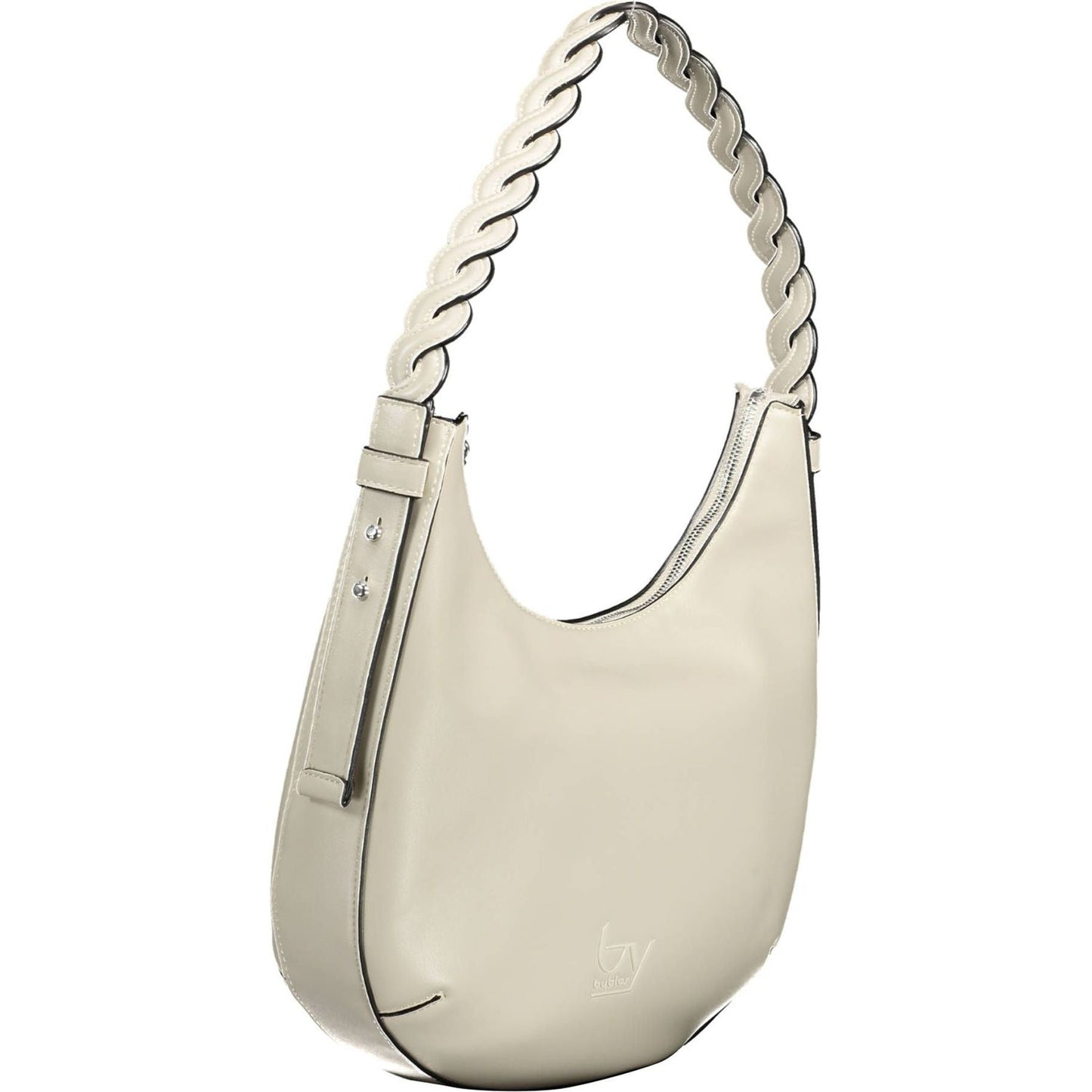 BYBLOS Chic Contrasting Detail White PVC Handbag BYBLOS