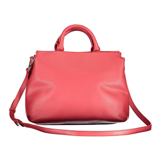 BYBLOS Elegant Red Two-Compartment Handbag with Logo Detail BYBLOS