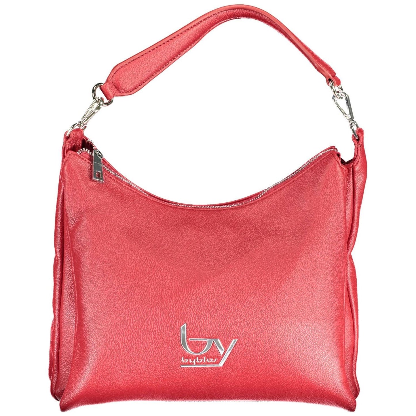 BYBLOS Elegant Red Chain-Handle Convertible Handbag BYBLOS