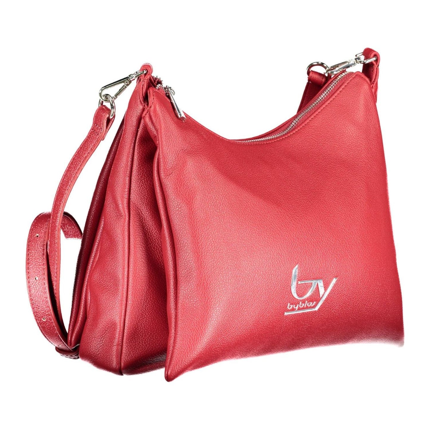 BYBLOS Elegant Red Chain-Handle Convertible Handbag BYBLOS