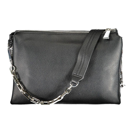 BYBLOS Elegant Chain-Handle Black Shoulder Bag BYBLOS