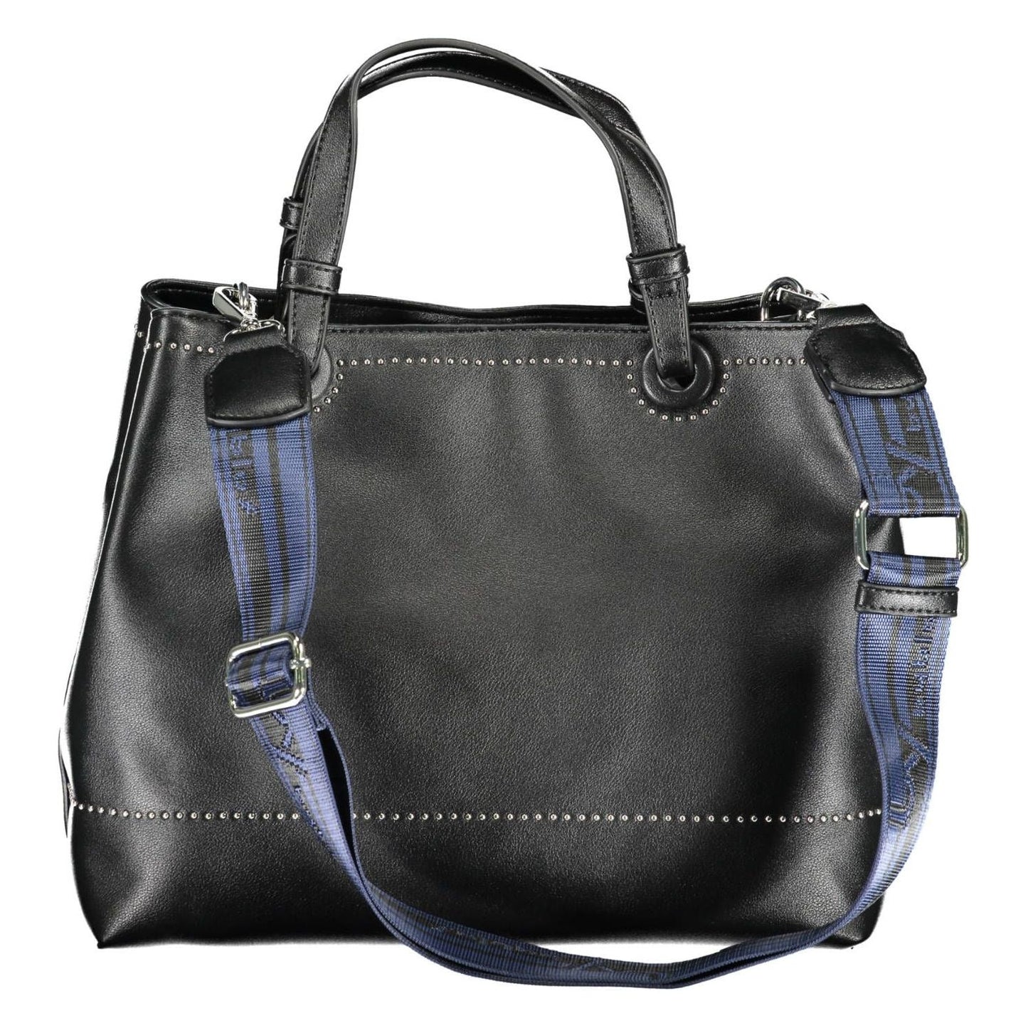 BYBLOS Elegant Black Two-Compartment Handbag BYBLOS