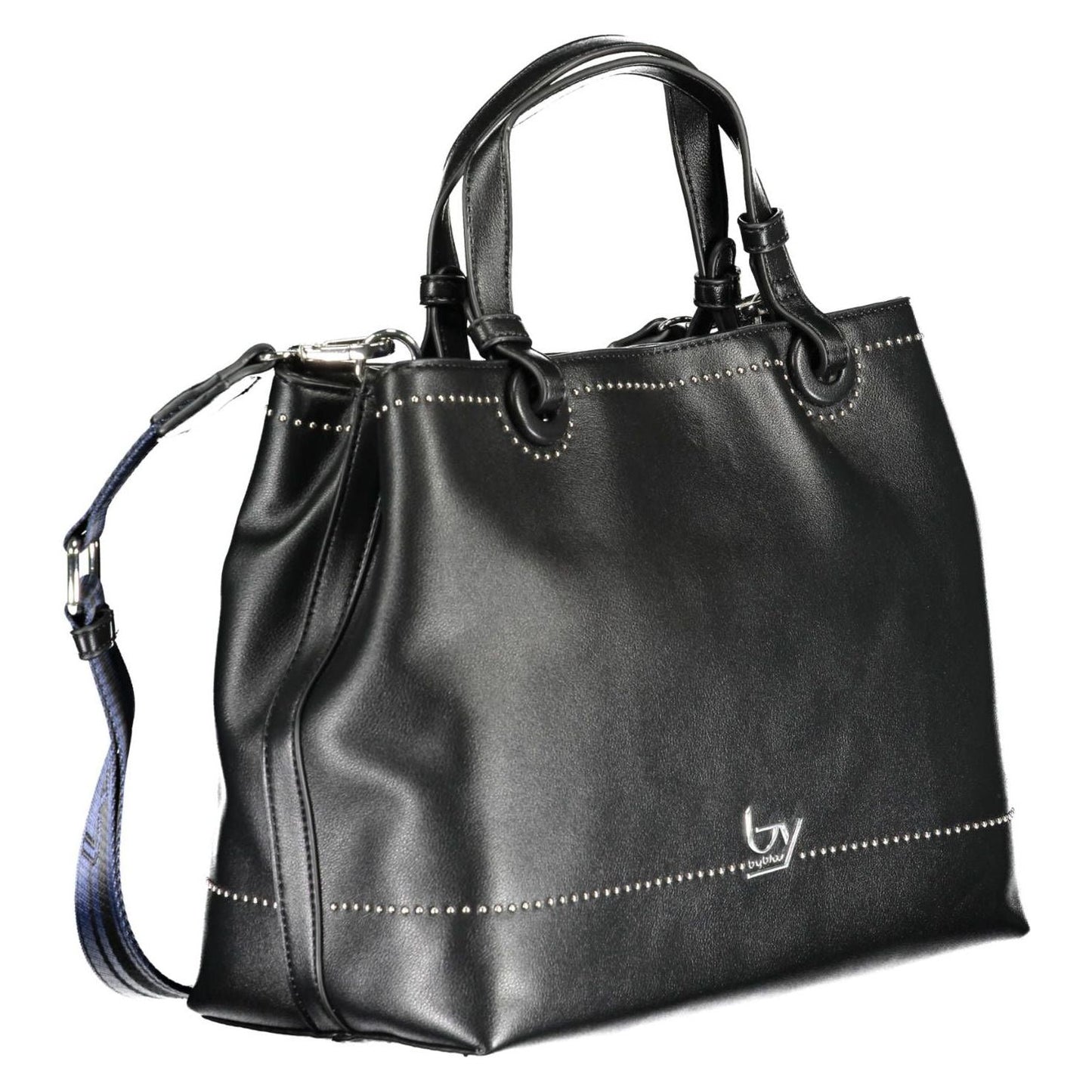 BYBLOS Elegant Black Two-Compartment Handbag BYBLOS