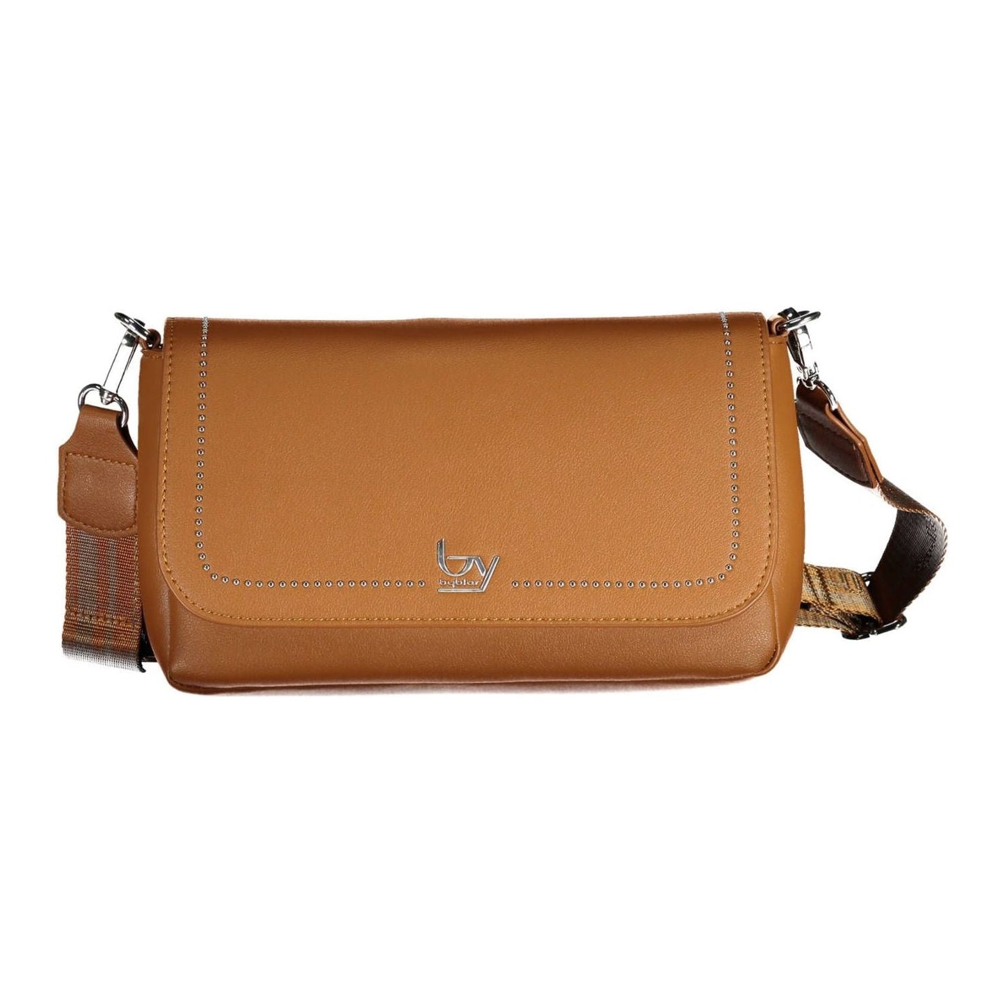 BYBLOS Elegant Brown Polyurethane Handbag with Logo BYBLOS