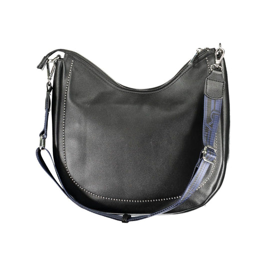 BYBLOS Elegant Black Polyurethane Handbag BYBLOS