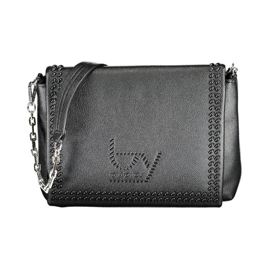 BYBLOS Elegant Chain-Handle Black Shoulder Bag BYBLOS