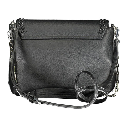 BYBLOS Elegant Chain-Handle Black Shoulder Bag BYBLOS