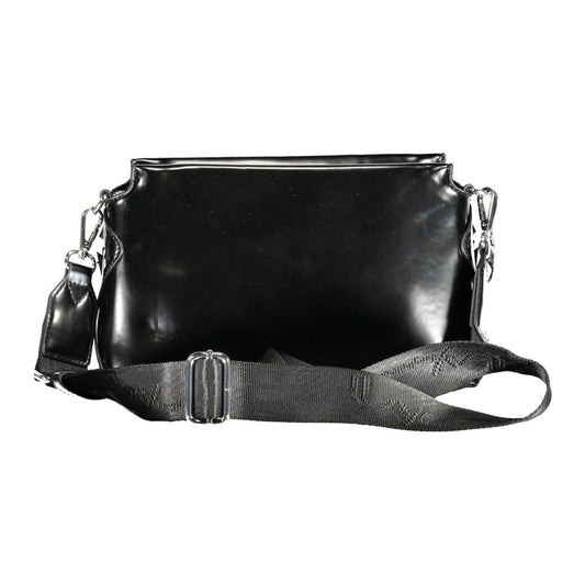 BYBLOS Elegant Black Contrasting Details Shoulder Bag BYBLOS