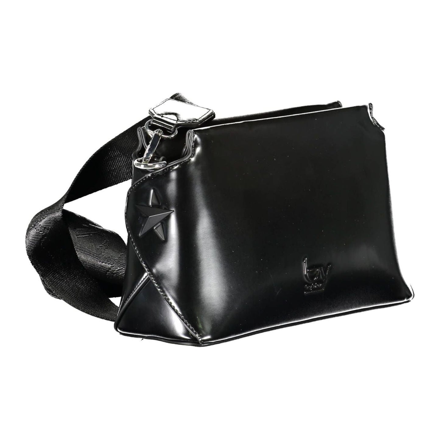 BYBLOS Elegant Black Contrasting Details Shoulder Bag BYBLOS