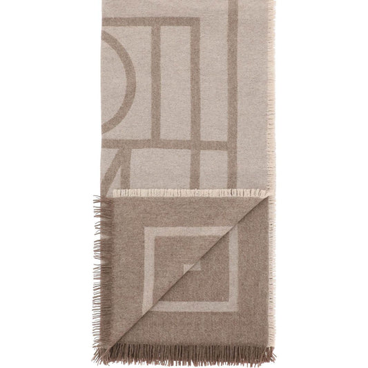 Toteme cashmere blend monogram scarf Scarves Hats & Gloves Toteme