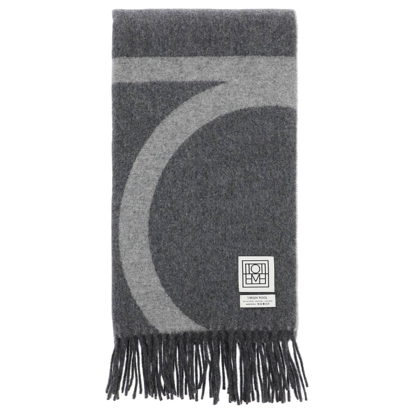 Toteme monogram jacquard wool scarf Scarves Hats & Gloves Toteme