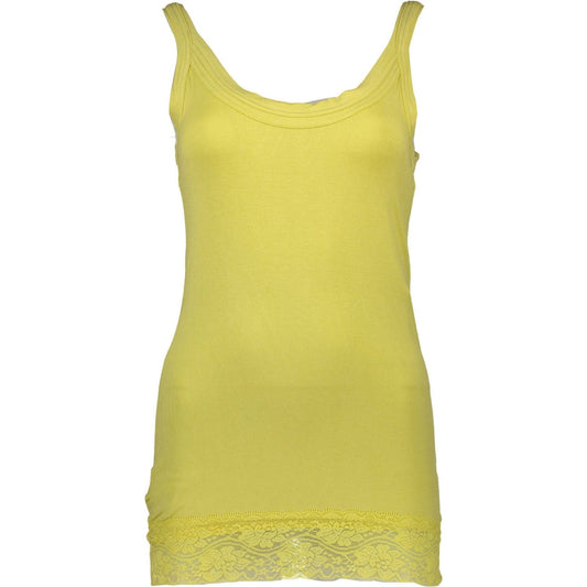 Silvian Heach Chic Yellow Lace-Insert Tank Top Silvian Heach