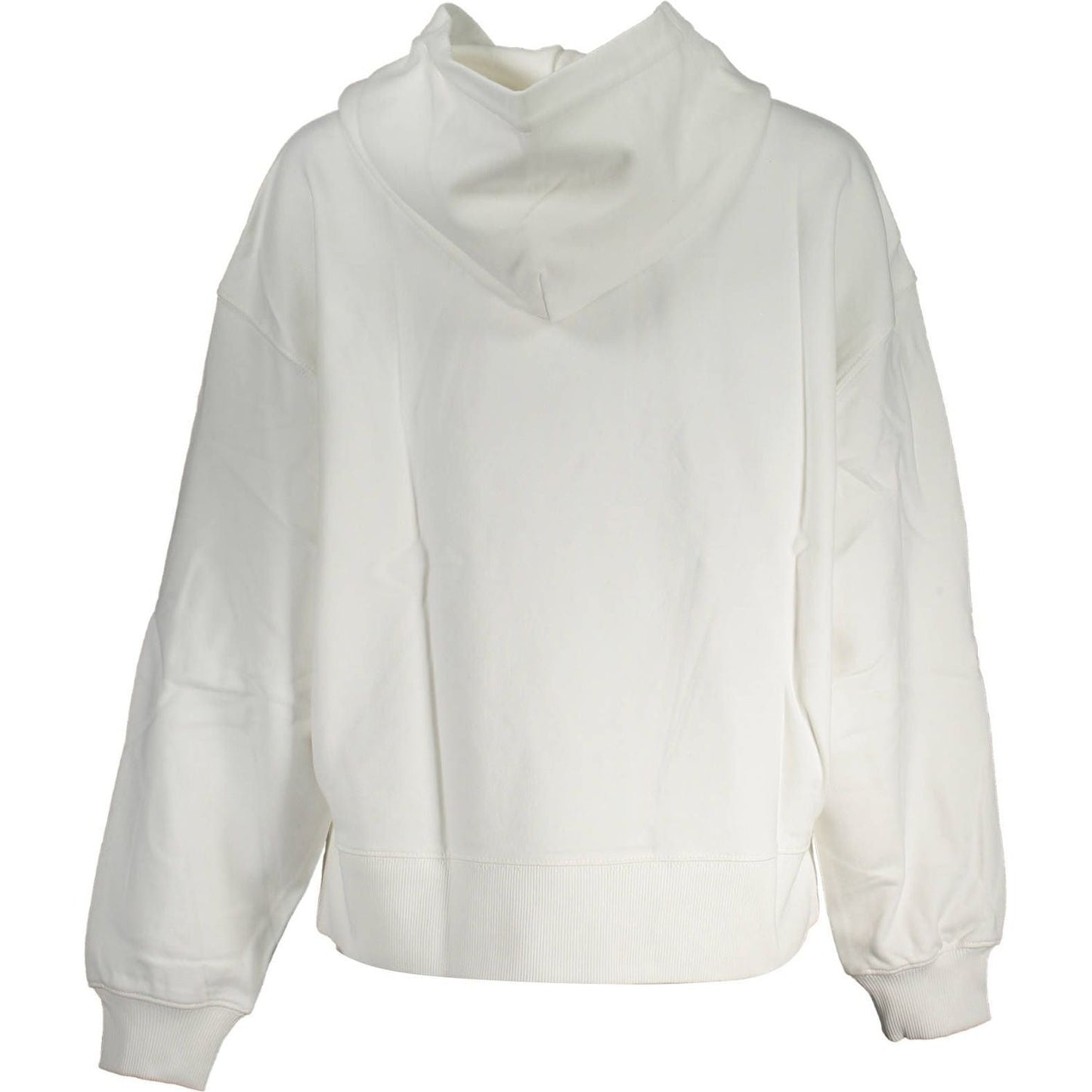 Calvin Klein Elegant White Brushed Cotton Hoodie Calvin Klein