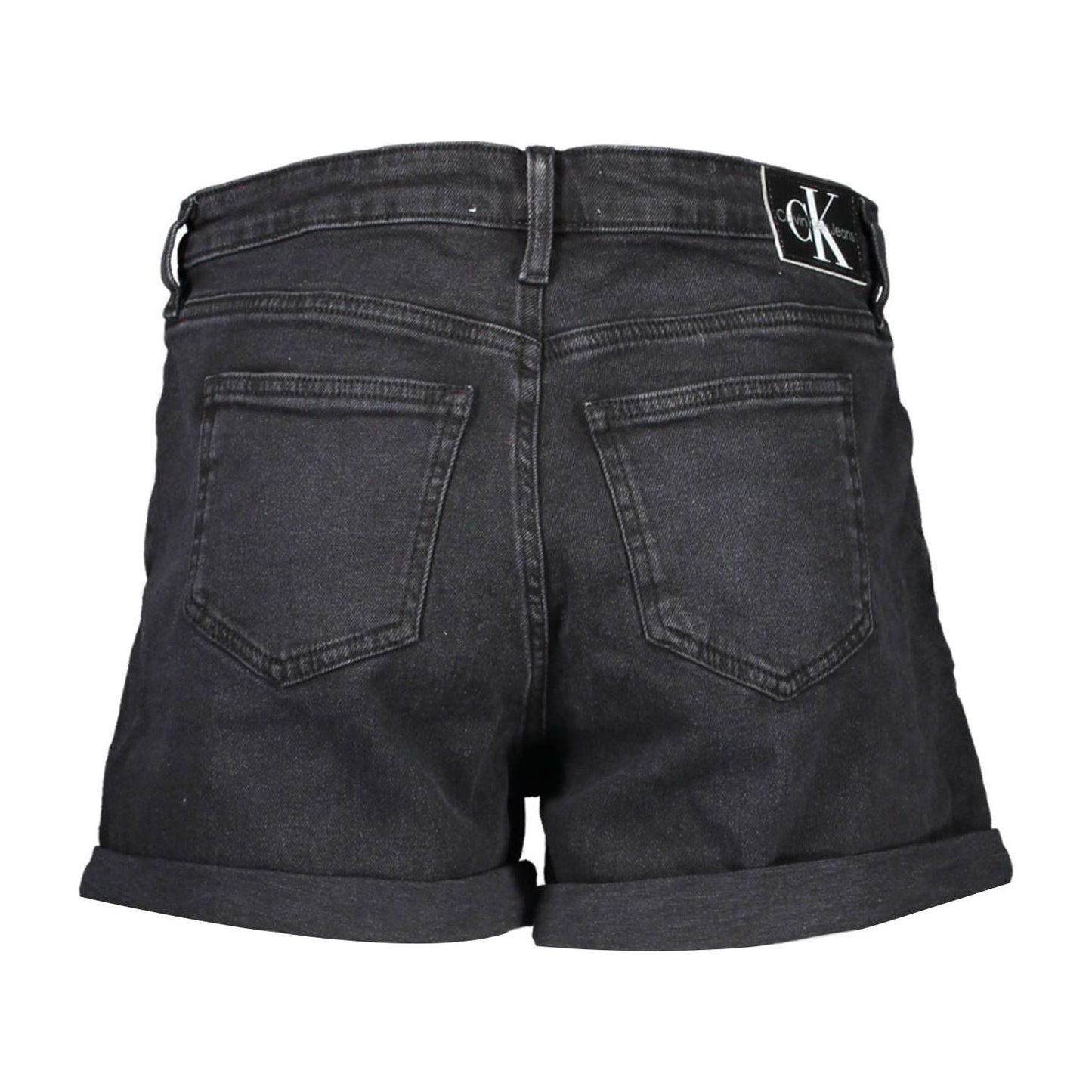 Calvin Klein Chic Mid-Rise Black Denim Shorts Calvin Klein