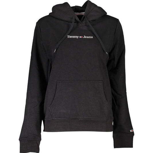 Tommy Hilfiger Chic Black Hooded Sweatshirt with Logo Tommy Hilfiger