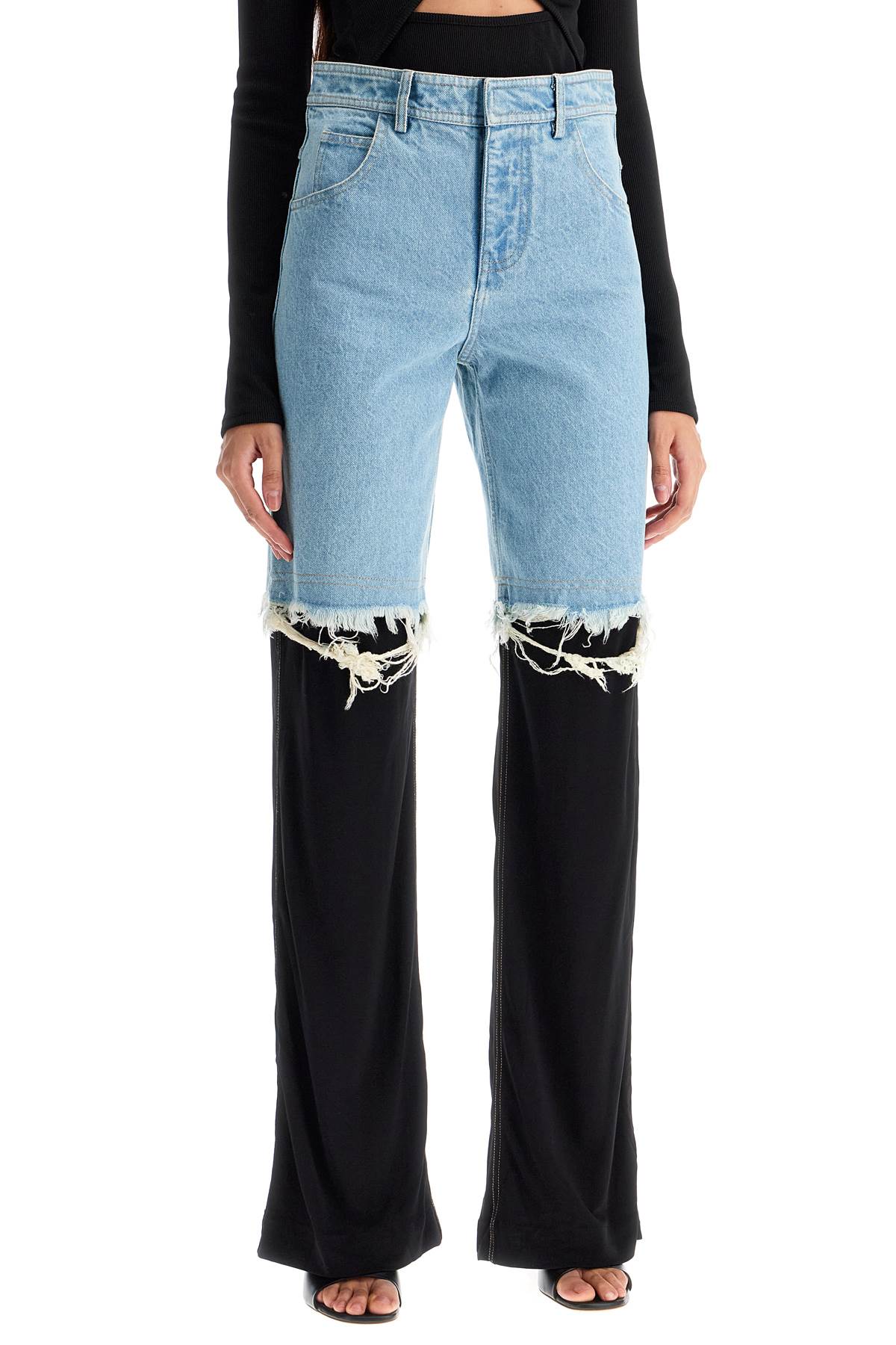 Christopher Esber high-waisted jeans with jersey inserts Jeans Christopher Esber