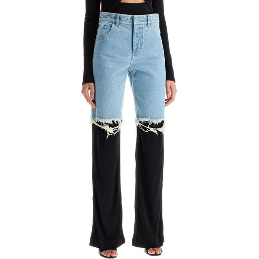 Christopher Esber high-waisted jeans with jersey inserts