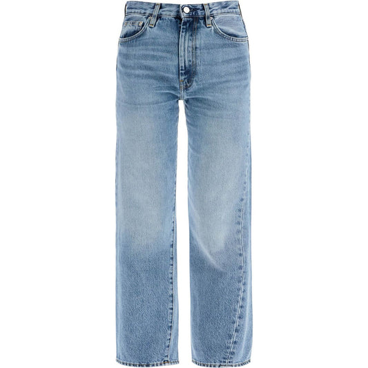 Toteme worn blue organic cotton jeans with twisted seams Jeans Toteme