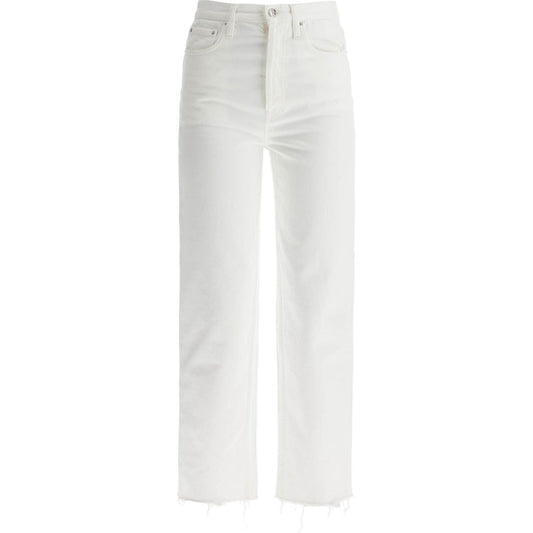 Toteme off-white organic cotton jeans with frayed hem Jeans Toteme