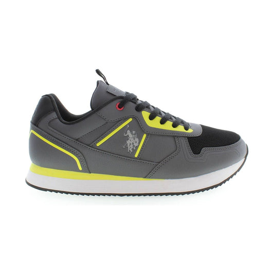 U.S. POLO ASSN. Sleek Gray Sporty Sneakers with Logo Accents U.S. POLO ASSN.