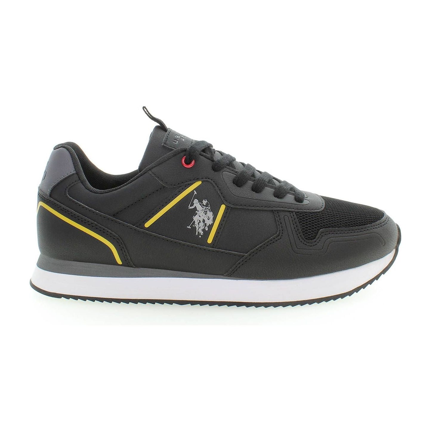 U.S. POLO ASSN. Sleek Black Lace-Up Sneakers with Logo Detail U.S. POLO ASSN.