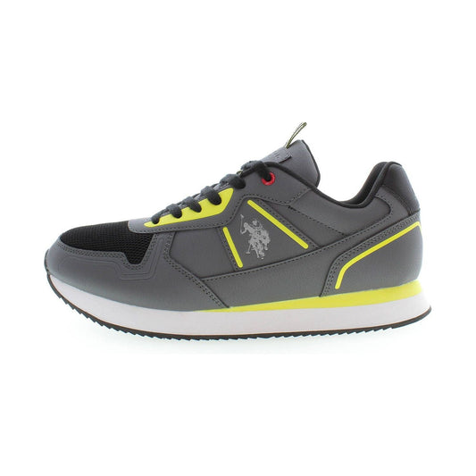 U.S. POLO ASSN. Sleek Gray Sporty Sneakers with Logo Accents U.S. POLO ASSN.