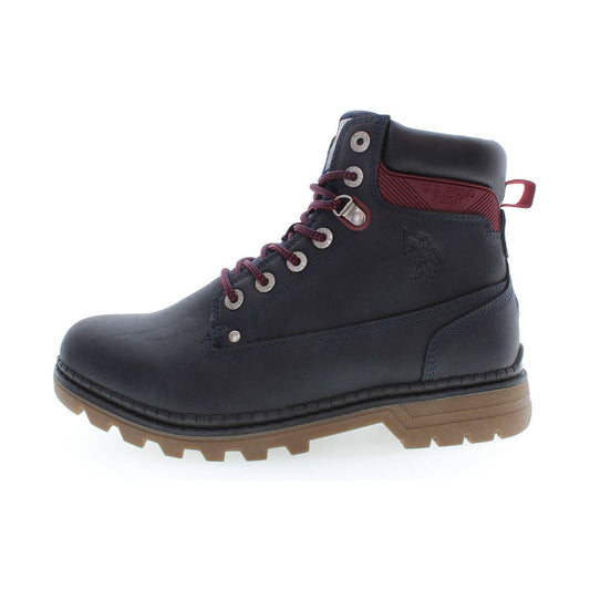 U.S. POLO ASSN. Elegant Blue High Boots with Lace Detail U.S. POLO ASSN.