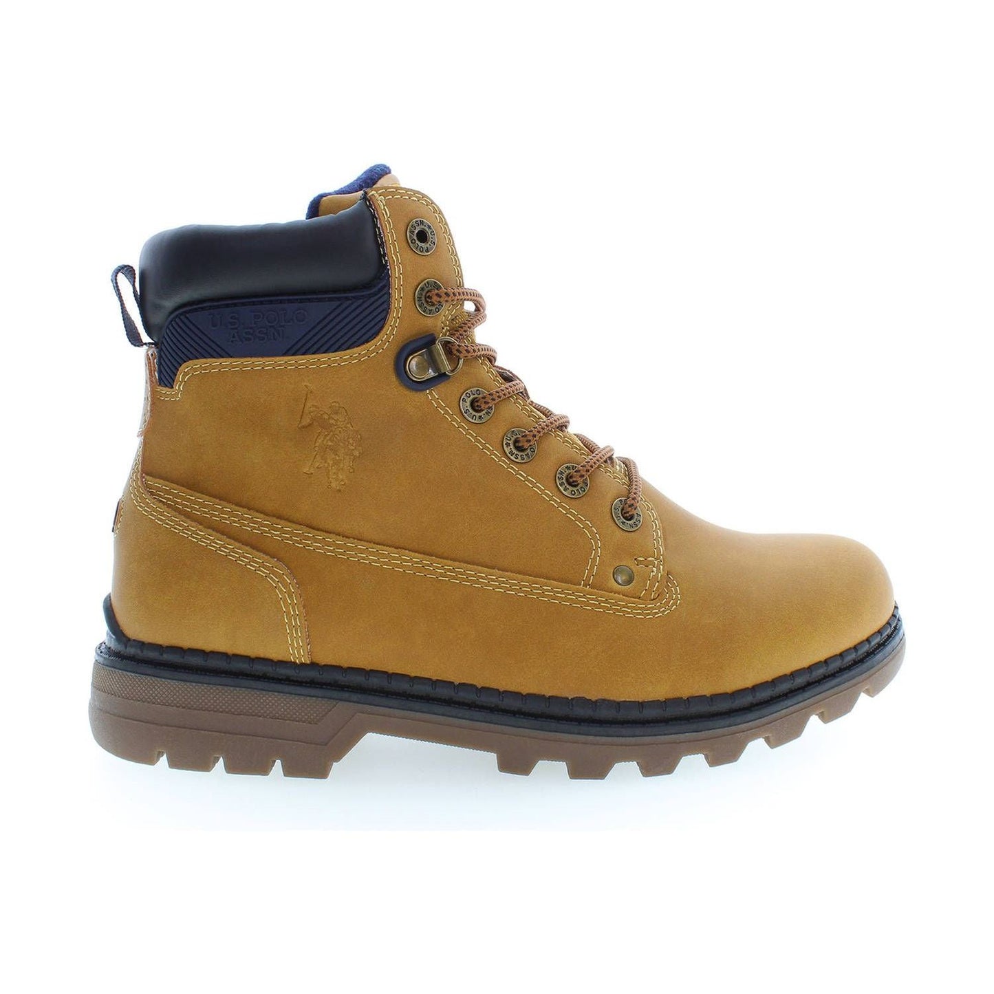 U.S. POLO ASSN. Beige High-Top Boots with Logo Detailing U.S. POLO ASSN.