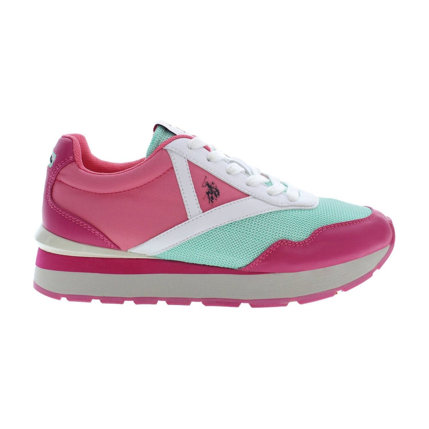 U.S. POLO ASSN. Chic Pink Lace-up Sports Sneakers U.S. POLO ASSN.