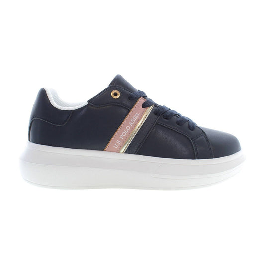 U.S. POLO ASSN. Chic Blue Lace-Up Sneakers with Logo Detail U.S. POLO ASSN.