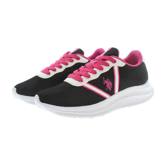 U.S. POLO ASSN. Chic Black Lace-Up Sports Sneakers U.S. POLO ASSN.