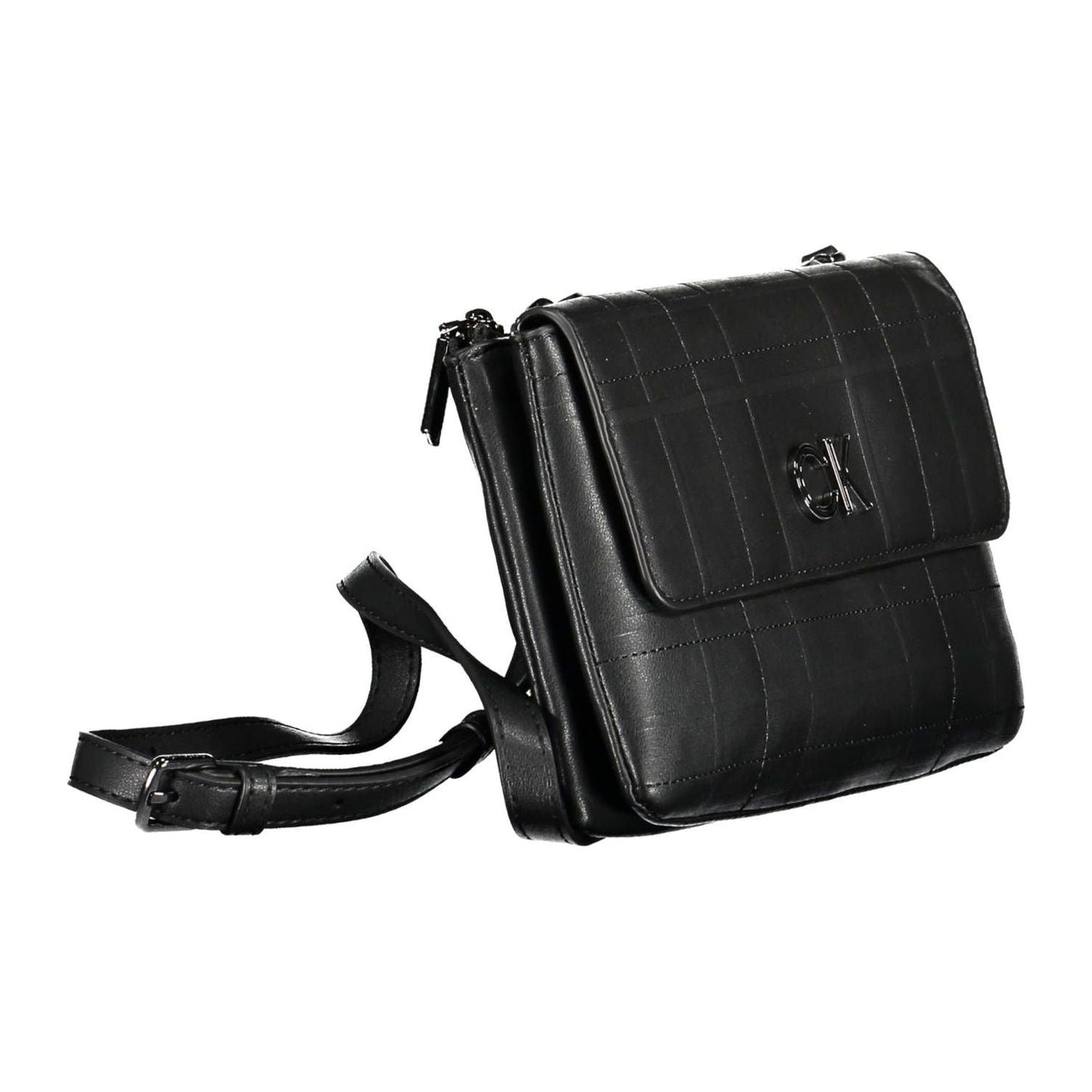 Calvin Klein Chic Black Shoulder Bag with Contrasting Details Calvin Klein