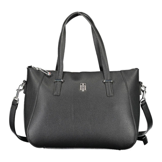 Tommy Hilfiger Chic Black Contrasting Detail Tote Bag Tommy Hilfiger