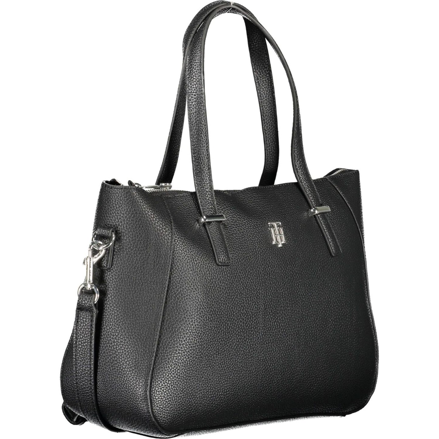 Tommy Hilfiger Chic Black Contrasting Detail Tote Bag Tommy Hilfiger