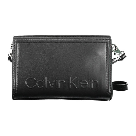 Calvin Klein Elegant Black Shoulder Bag with Sleek Logo Detail Calvin Klein