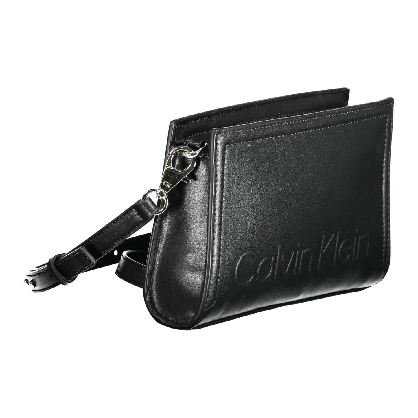 Calvin Klein Elegant Black Shoulder Bag with Sleek Logo Detail Calvin Klein