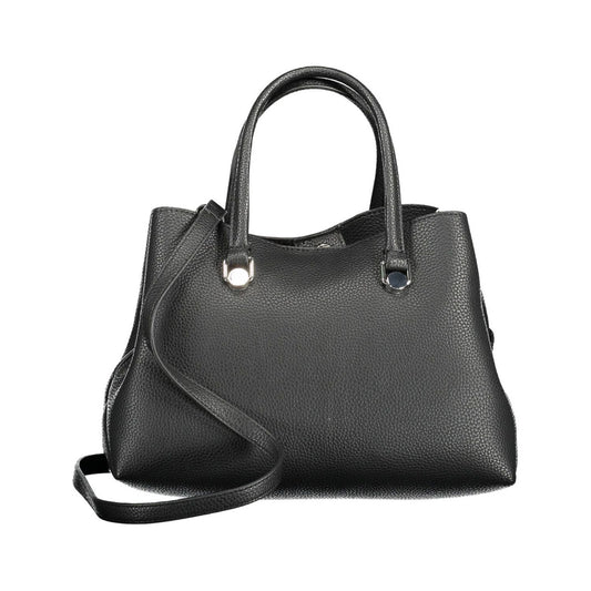 Tommy Hilfiger Elegant Black Two-Compartment Handbag Tommy Hilfiger