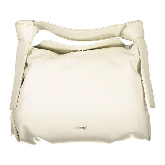 Calvin Klein Elegant Beige Shoulder Bag with Contrasting Details Calvin Klein