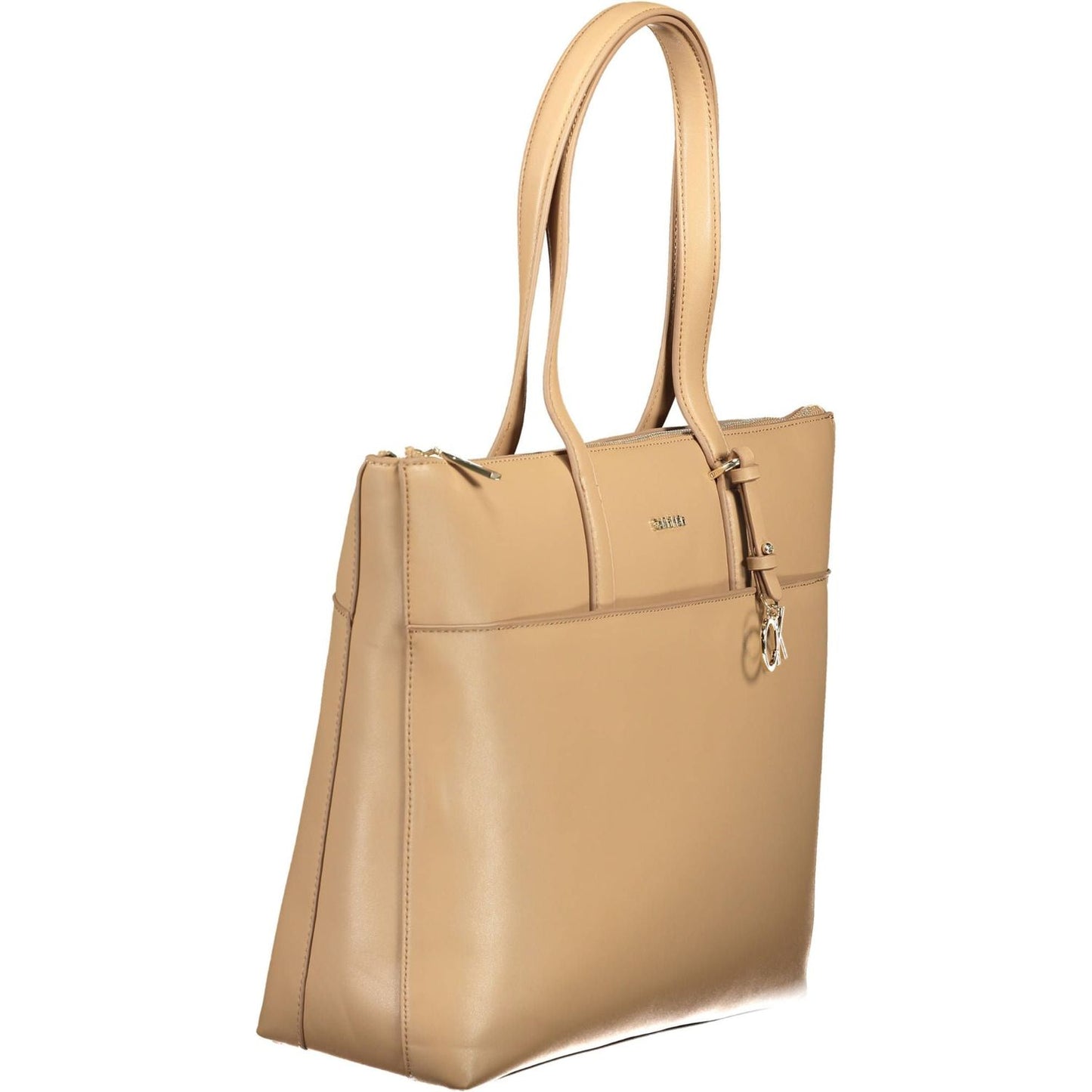 Calvin Klein Beige Zip Closure Chic Shoulder Bag Calvin Klein